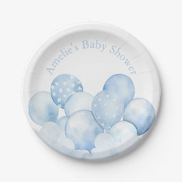 Sweet Blue Balloons Baby shower papier Bord