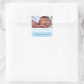 Sweet Blue Band Baby Dank u Stickers (Tas)