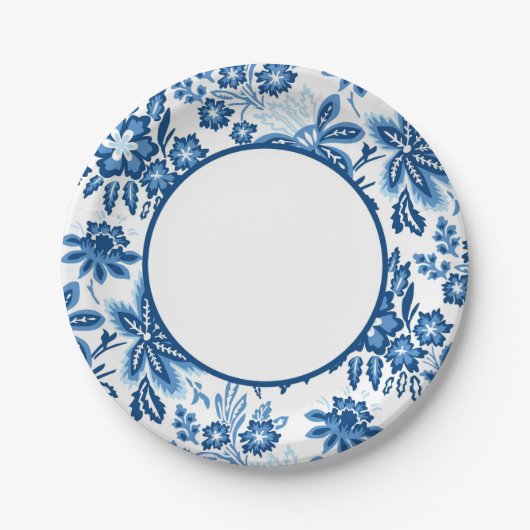 Sweet Blue Blooms Papieren Bordje (Voorkant)