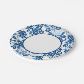 Sweet Blue Blooms Papieren Bordje (Gekanteld)