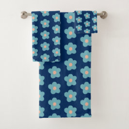 Sweet Blue Blossoms voor de marine Bad Handdoek