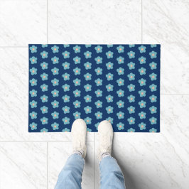 Sweet Blue Blossoms voor de marine Deurmat
