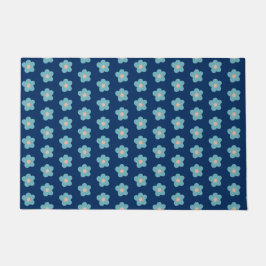Sweet Blue Blossoms voor de marine Deurmat