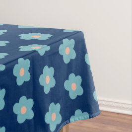 Sweet Blue Blossoms voor de marine Tafelkleed