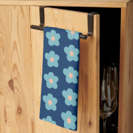 Sweet Blue Blossoms voor de marine Theedoek