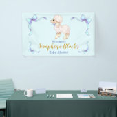 Sweet Blue Boy Lamb Baby shower Banner (Beurs)