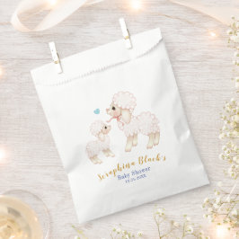 Sweet Blue Boy Lamb Baby shower Favor Bag Bedankzakje