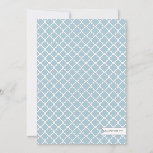 Sweet Blue | Bruine theepotsip en zeep Kaart (Achterkant)