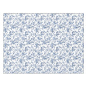 Sweet Blue Bunny Rabbits French Toile Tafelkleed (Voorkant (Horizontaal))