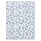 Sweet Blue Bunny Rabbits French Toile Tafelkleed (Voorkant)