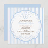 Sweet Blue Cross Boy Communitation Kaart (Voorkant / Achterkant)