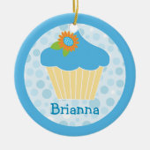Sweet Blue Cupcake Ornament (Voorkant)