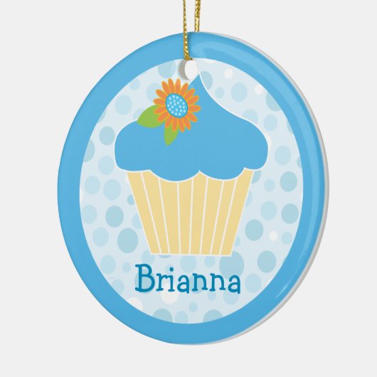 Sweet Blue Cupcake Ornament (Links)