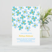 Sweet Blue Daisies Chic Fun Vrijgezellenfeest Part Kaart (Staand voorkant)