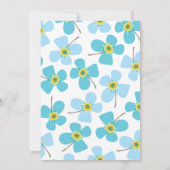 Sweet Blue Daisies Chic Fun Vrijgezellenfeest Part Kaart (Achterkant)