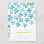 Sweet Blue Daisies Chic Fun Vrijgezellenfeest Part Kaart (Voorkant / Achterkant)