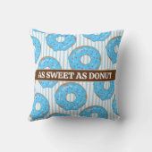 Sweet Blue Donut Throw Pillow Kussen (Achterkant)