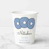 Sweet Blue Donuts Baby Sprinkle Shower Papieren Bekers (Achterkant)