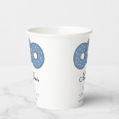 Sweet Blue Donuts Baby Sprinkle Shower Papieren Bekers (Links)
