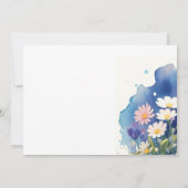 Sweet Blue Duckling Baby shower Kaart (Achterkant)