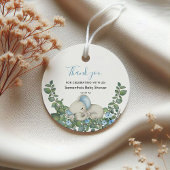 Sweet Blue Elephant Baby shower Bedankt Bedankjes Labels