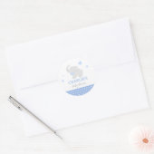Sweet Blue Elephant Baby shower Boy Sticker (Envelop)