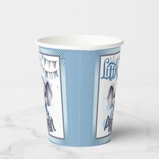 Sweet Blue Elephant - Little Peanut Papieren Bekers (Rechts)