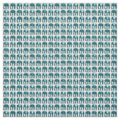 Sweet Blue Elephants Pattern Stof (Swatch)