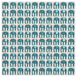 Sweet Blue Elephants Pattern Stof