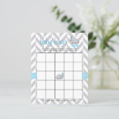 Sweet Blue en Grey Elephant Baby shower Bingo (Staand voorkant)
