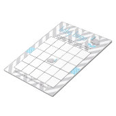 Sweet Blue en Grey Elephant Baby shower Bingo Notitieblok (Schuin)