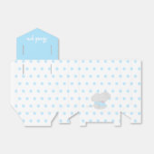 Sweet Blue Favor Box met Elephant Bedankdoosjes (Uitgevouwen)