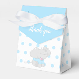 Sweet Blue Favor Box met Elephant Bedankdoosjes