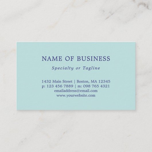 Sweet Blue Flowers Visitekaartje (Achterkant)