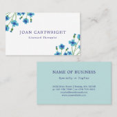 Sweet Blue Flowers Visitekaartje (Voorkant / Achterkant)