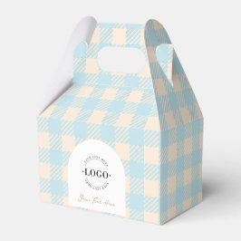 Sweet blue gingham Company Zakelijke Promotie Gift Bedankdoosjes