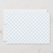 Sweet Blue Gingham Pattern | Aankondiging geboorte (Achterkant)