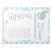 Sweet Blue & Grey Elephant Baby shower Word Game 2 Notitieblok (Voorkant)