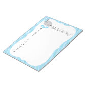 Sweet Blue & Grey Elephant - Wat zit er in de tas? Notitieblok (Schuin)