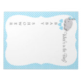 Sweet Blue & Grey Elephant - Wat zit er in de tas? Notitieblok (Voorkant)