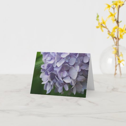 Sweet Blue Hydrangea Flower Photography Note Kaart (Gele Bloem)
