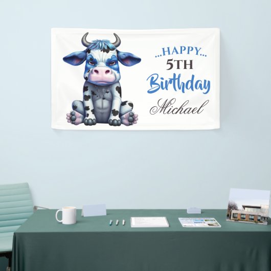 Sweet Blue Koe Spandoek (Beurs)