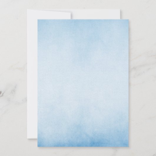 Sweet Blue Mommy Baby Elephant Baby shower Kaart (Achterkant)