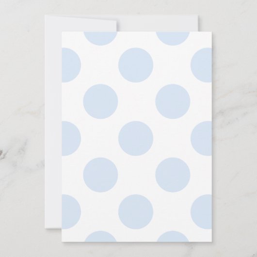 Sweet Blue Polka Dots Baby Boy Shower Invitation Kaart (Achterkant)