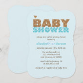 Sweet Blue Polka Dots Boy Baby shower Kaart (Voorkant / Achterkant)