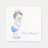 Sweet Blue Prince Baby shower Servetten (Voorkant)