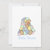 Sweet Blue Rain Cloud Aangepast Baby shower Kaart (Achterkant)