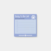 Sweet Blue Schattigee witte kat Paws checkbox to d Post-it® Notes (Voorkant)