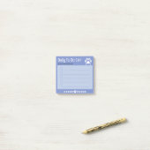 Sweet Blue Schattigee witte kat Paws checkbox to d Post-it® Notes (Op bureau)