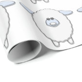 Sweet Blue Sheep Baby shower Cadeaupapier (Rol Hoek)